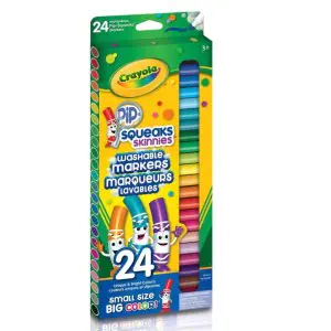 Crayola Pip-Squeaks Skinnies Washable Markers, 24 Count