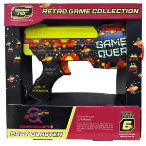 Quick Shot Dart Blaster Gun Retro Game Over