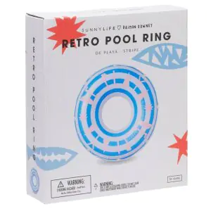 Sunny Life De Playa Stripe Retro Pool Ring S3LPOLDP