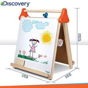 Discovery Kids Wooden 3in1 Table Top Easel