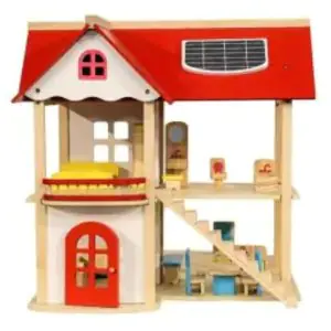 Open Ended Wooden Dollhouse - Redwood Cottage