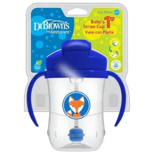 Dr. Brown’s Baby’s First Straw Cup with Handles 270ml Blue