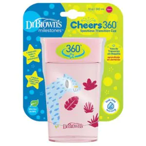 Dr Browns Spoutless Transition Cup Cheers 360 300ml-Pink