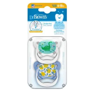 Dr Browns PreVent Butterfly Soother Dinosaur/Lemon