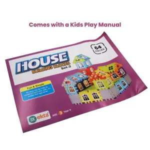 Ekta House Building Blocks With Windows Set-2 (64 Pieces)
