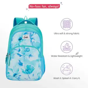 Genie Elsie 36L Blue Laptop Backpack With Raincover