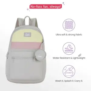 Genie Essence 28L Grey Laptop Backpack With Raincover