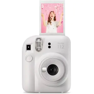 FujiFilm Instax Mini 12 Polariod Camera Clay White