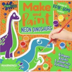 Fun Studio Make and Paint Neon Dinosaurs