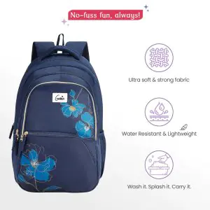 Genie Gleam 36L Navy Blue Laptop Backpack With Raincover
