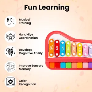 Gooyo 2in1 Big Piano and Xylophone Toy