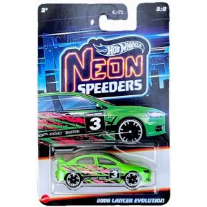 Hot Wheels Neon Speeders 2008 Mitsubishi Lancer Evolution 2025 JCB02