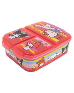 Strider XL Multi Compartment Rectangular Sandwich Box Hello Kitty and Friends