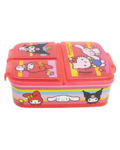 Strider XL Multi Compartment Rectangular Sandwich Box Hello Kitty and Friends