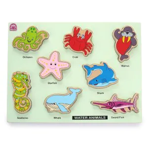 Hilife Educational Puzzle Board Water Animals