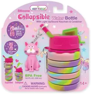 Hot Focus Butterfly Collapsible Water Bottle