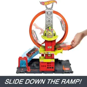 Hot Wheels City Super Loop Fire Station Playset HKX41