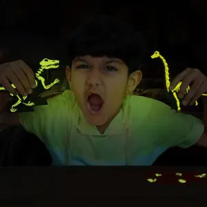 Imagi Make Mapology Glow in The Dark Dinosaur Figure Set & Egg Orange