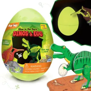 Imagi Make Mapology Glow in The Dark Dinosaur Figure Set & Egg Green