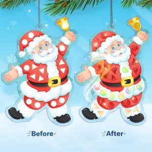 Imagi Make Mirror Mosaic Christmas Ornaments