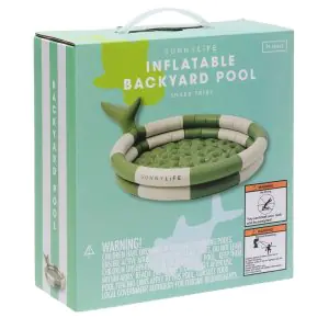 Sunny Life Inflatable Backyard Pool Shark Tribe Khaki S3PBYDST