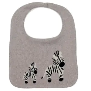 Inspiia Knitted Zebra Baby Bib - 2203