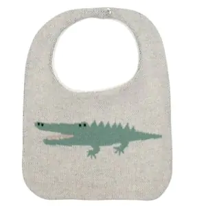 Inspiia Knitted Crocodile Baby Bib - 2208