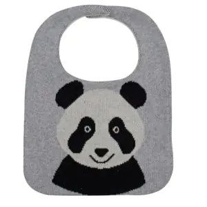 Inspiia Knitted Panda Baby Bib - 2213