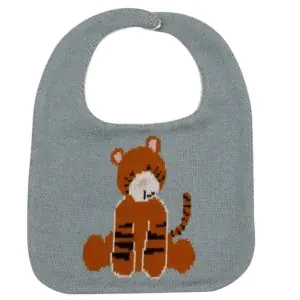 Inspiia Knitted Tiger Baby Bib - 2214