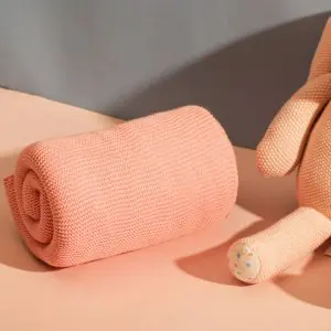 Inspiia Bunny Knitted Gift Set With Blanket (Pink)