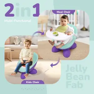 R for Rabbit Jelly Bean Fab 2in1 Multipurpose Kids Chair and Meal Chair FNJBFBO02