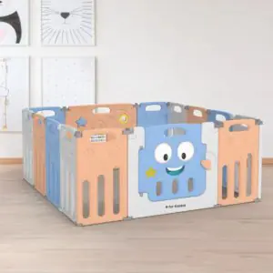 R for Rabbit Joyland Playard 14-Panel Playard Orange/Blue PPJLBO01