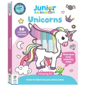 Hinkler Junior Kaleidoscope Colouring Kit Unicorns