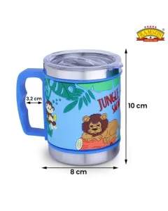 Ramson Emboss Jungle Safari Mug with Leakproof Lid and Handle