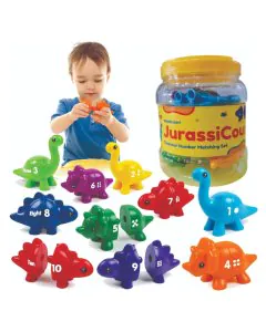 Open Ended JurassiCount-Montessori Dinosaur Number Matching Set (20 pcs)