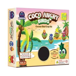Kreeda Coco Angry Birds Coconut Shells Art & Craft Kit