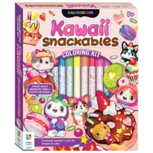 Hinkler Kaleidoscope Coloring Kawaii Snackables Kit