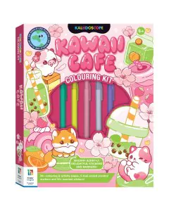 Hinkler Kaleidoscope Colouring Kit Kawaii Cafe