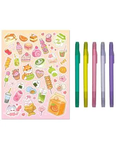 Hinkler Kaleidoscope Colouring Kit Kawaii Cafe