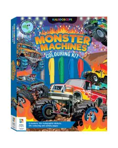 Hinkler Kaleidoscope Monster Machines Colouring Kit
