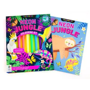 Hinkler Kaleidoscope Colouring Kit Neon Jungle
