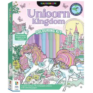 Hinkler Kaleidoscope Colouring Kit Unicorn Kingdom