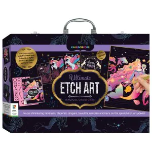 Hinkler Kaleidoscope Etch Art Carry Case Magical Creatures