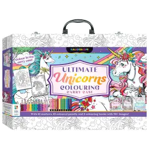 Hinkler Kaleidoscope Ultimate Colouring Carry Case Unicorns