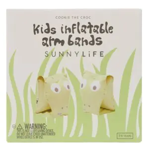Sunny Life Kids Inflatable Arm Bands Cookie The Croc Light Khaki S41FBCRC