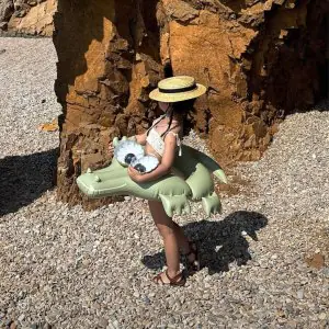 Sunny Life Kids Tube Pool Ring Cookie The Croc Khaki S41PRCRC