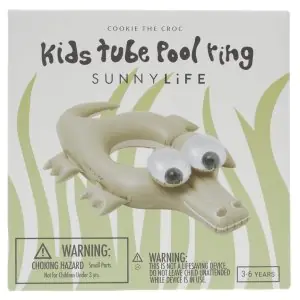 Sunny Life Kids Tube Pool Ring Cookie The Croc Khaki S41PRCRC