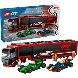 Lego City F1 Truck with RB20 & AMR24 F1 Car 60445 (1086 Pieces)