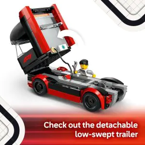 Lego City F1 Truck with RB20 & AMR24 F1 Car 60445 (1086 Pieces)