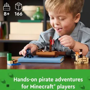 Lego Minecraft The Pirate Ship Voyage Boat Playset 21259 (166 Pieces)